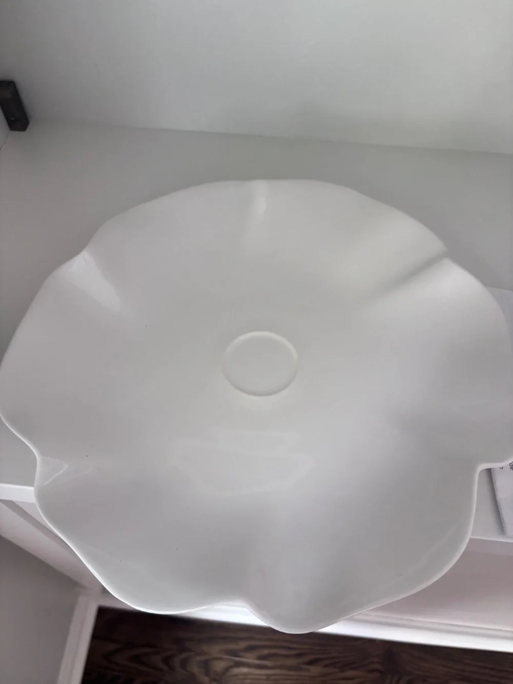 Never used Crate and Barrel White Ruffle Chip & Dip set